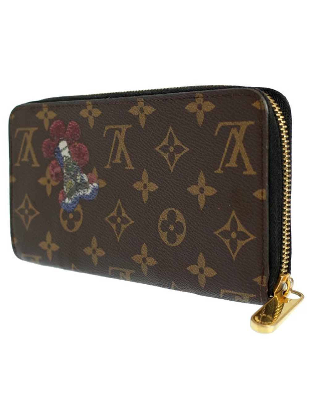 Louis Vuitton Zippy Round Monogram Wallet Zipper Long Brown